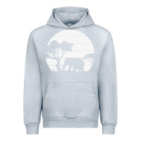 Heather Grey elephant art Urban Hoodie - linhVisuals