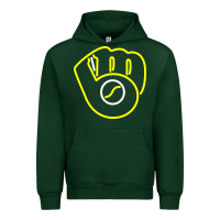 Forest Green The Brew Crew Baseball Urban Hoodie - linhVisuals