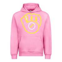 Fuchsia Pink The Brew Crew Baseball Urban Hoodie - linhVisuals
