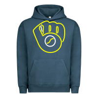 Pigment Midnight Navy The Brew Crew Baseball Urban Hoodie - linhVisuals