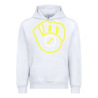 White The Brew Crew Baseball Urban Hoodie - linhVisuals
