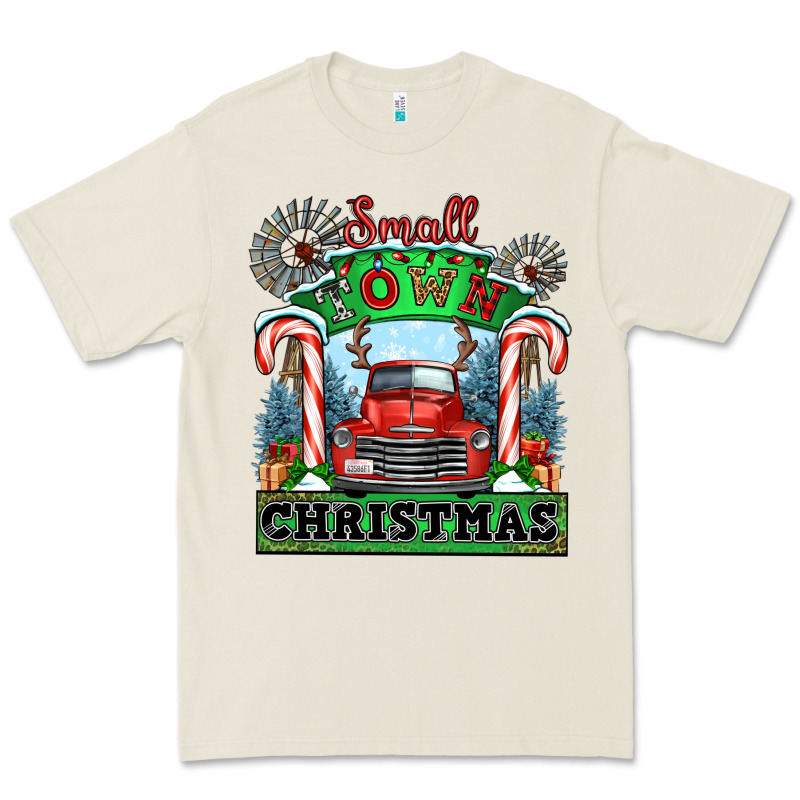 Small Town Christmas Premium Tee by CowGirlArtShop | Teevron