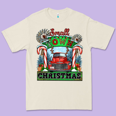 Small Town Christmas Premium Tee Designed By Cowgirlartshop