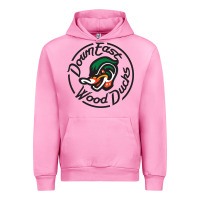 Fuchsia Pink Down East Wood Ducks Urban Hoodie - linhVisuals