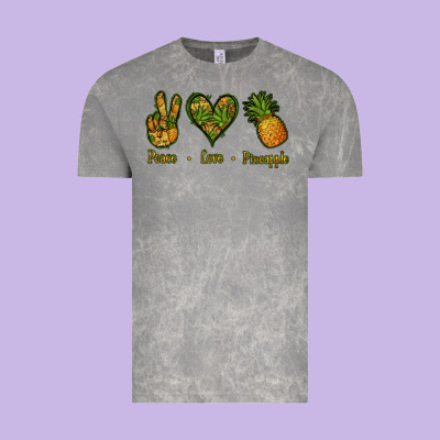 Peace Love Pineapple Vintage Tee Designed By Jasminsmagicworld