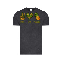 Vintage Black Peace Love Pineapple Vintage Tee - Jasminsmagicworld