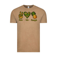 Vintage Coffee Peace Love Pineapple Vintage Tee - Jasminsmagicworld