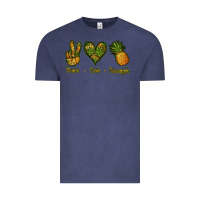 Vintage Denim Peace Love Pineapple Vintage Tee - Jasminsmagicworld
