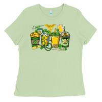 Matcha St. Patrick's Day Nurse coffee cups Ladies Tee - HowdyJamesFarm