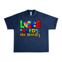 Navy Love needs no words Urban Heavy Tee - FaDigitalArtStudio