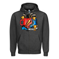 Charcoal Heather hockey coffee Zipper Hoodie - AdoDesignShop