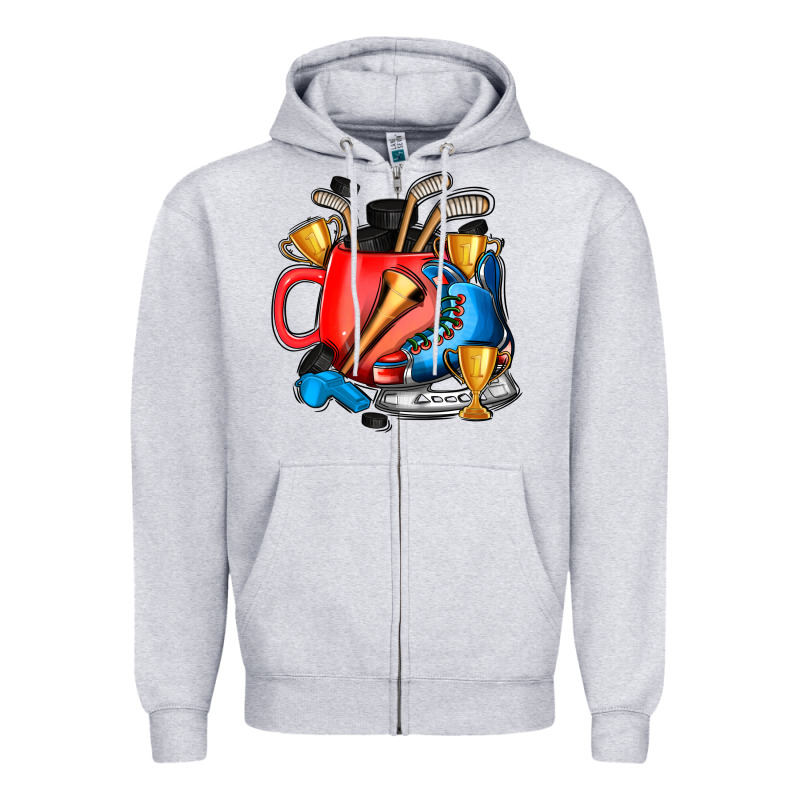 Hockey Coffee Zipper Hoodie by AdoDesignShop | Teevron