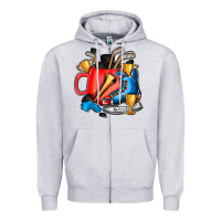 Heather Grey hockey coffee Zipper Hoodie - AdoDesignShop