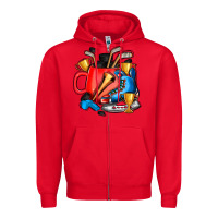 Red hockey coffee Zipper Hoodie - AdoDesignShop