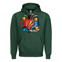 Sports Green hockey coffee Zipper Hoodie - AdoDesignShop