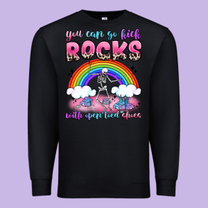 You Can Go Kick Rocks With Open Toed Shoes Premium Sweatshirt Designed By Jahusdesignshop