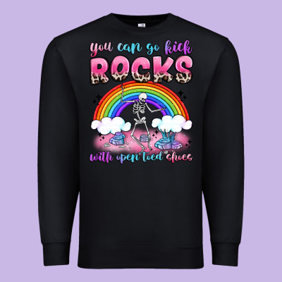 You Can Go Kick Rocks With Open Toed Shoes Premium Sweatshirt Designed By Jahusdesignshop
