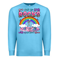 Ocean Blue you can go kick rocks with open toed shoes Premium Sweatshirt - JahusDesignShop
