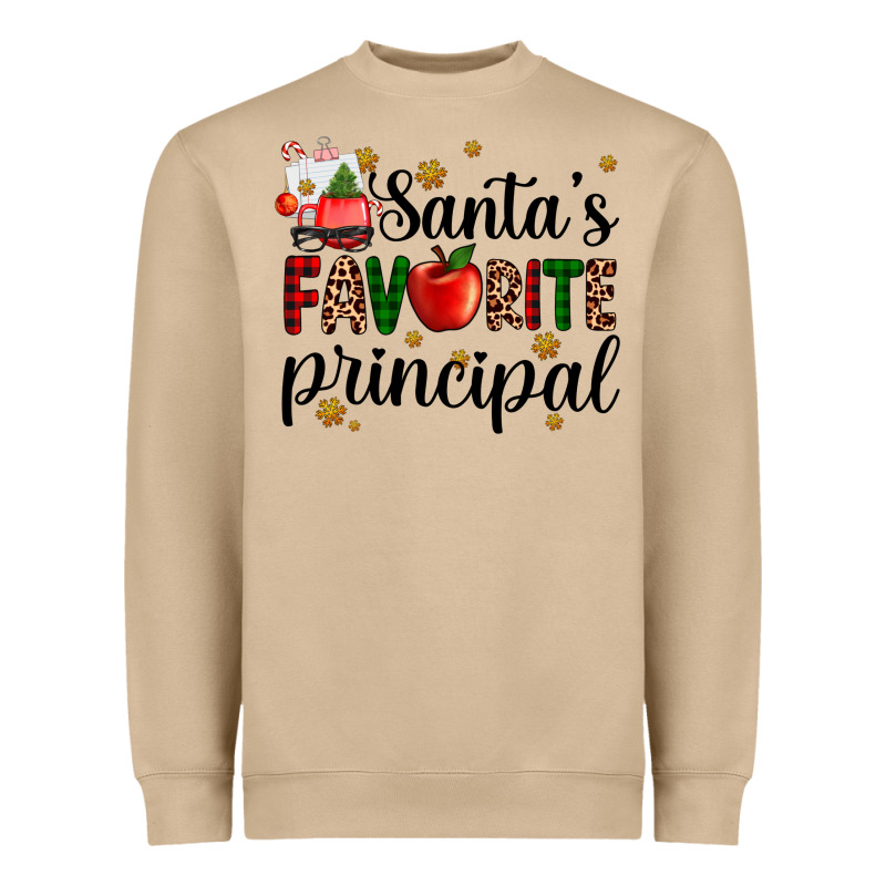 Santa's Favorite Principal Heavyweight Sweatshirt by AdoDesignShop | Teevron