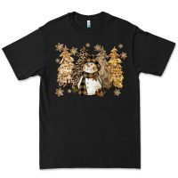 Black snowman with christmas trees 11inches Premium Tee - CowGirlArtShop