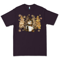 Plum snowman with christmas trees 11inches Premium Tee - CowGirlArtShop