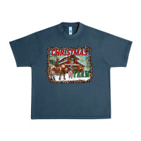Midnight Navy Christmas On The Farm Urban Heavy Tee - RanaPortraitStore