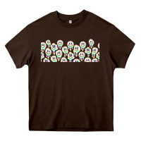 Chocolate Brown retro smiley faces Heavy Core Tee - TumblerDesignByShophia