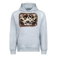 Heather Grey Cowhide Leopard Background Urban Hoodie - JahusDesignShop