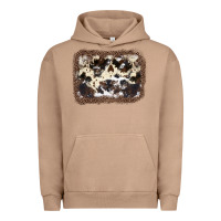 Pigment Burro Cowhide Leopard Background Urban Hoodie - JahusDesignShop