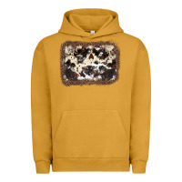 Pigment Peanut Butter Cowhide Leopard Background Urban Hoodie - JahusDesignShop