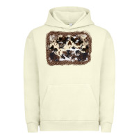 Pigment Pistachio Cowhide Leopard Background Urban Hoodie - JahusDesignShop