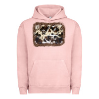 Pigment Salmon Cowhide Leopard Background Urban Hoodie - JahusDesignShop