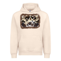Sandshell Cowhide Leopard Background Urban Hoodie - JahusDesignShop