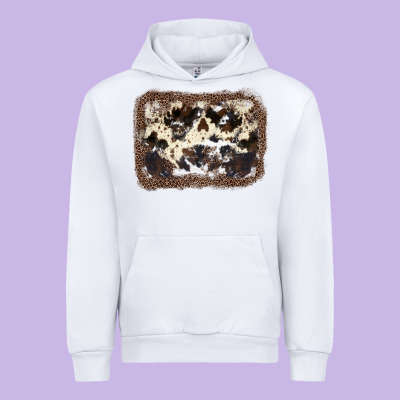 Cowhide Leopard Background Urban Hoodie Designed By Jahusdesignshop