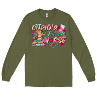 Army Green cupid's favorite nurse Long Sleeve Tee - FaDigitalArtStudio