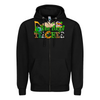 Black one lucky teacher Zipper Hoodie - AdoDesignShop