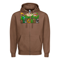 Chestnut one lucky teacher Zipper Hoodie - AdoDesignShop