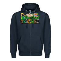 Navy one lucky teacher Zipper Hoodie - AdoDesignShop
