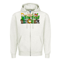 Oatmeal Heather one lucky teacher Zipper Hoodie - AdoDesignShop
