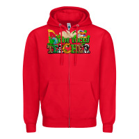 Red one lucky teacher Zipper Hoodie - AdoDesignShop