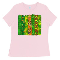 Bubblegum Pink St. Patrick's Day brushstrokes Ladies Tee - HowdyJamesFarm