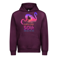 Mauve Wine earth day 50th anniversary pink flamingos sunset silhouette Urban Hoodie - linhVisuals