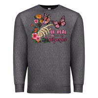 Charcoal Heather be real not perfect Premium Sweatshirt - JahusDesignShop