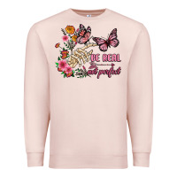 Pale Pink be real not perfect Premium Sweatshirt - JahusDesignShop