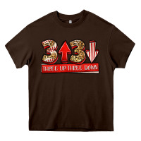 Chocolate Brown three up three down baseball Heavy Core Tee - Jasminsmagicworld