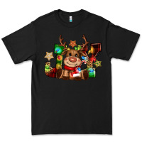 Black reindeer joy christmas Premium Tee - CowGirlArtShop
