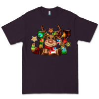 Plum reindeer joy christmas Premium Tee - CowGirlArtShop