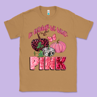 In October We Wear Pink Classic Tee Designed By Cowgirlartshop