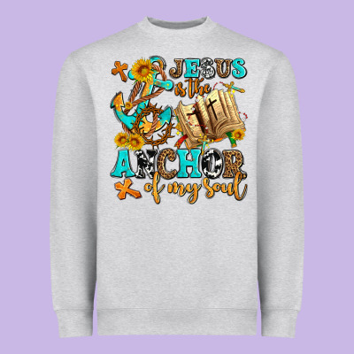 Jesus Is The Anchor Of My Soul Heavyweight Sweatshirt Designed By Adodesignshop
