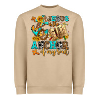 Mushroom jesus is the anchor of my soul Heavyweight Sweatshirt - AdoDesignShop